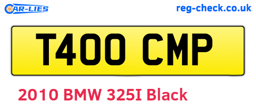 T400CMP are the vehicle registration plates.