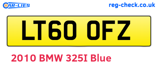 LT60OFZ are the vehicle registration plates.