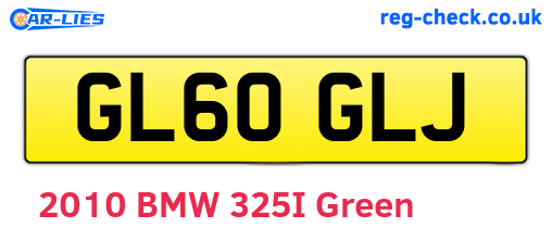 GL60GLJ are the vehicle registration plates.