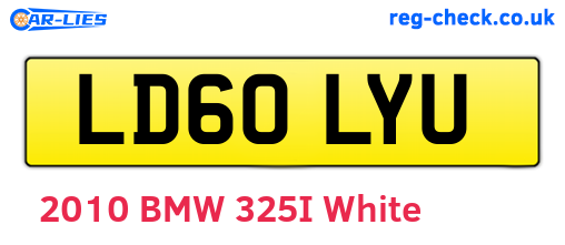 LD60LYU are the vehicle registration plates.