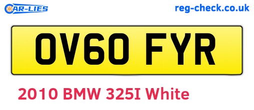 OV60FYR are the vehicle registration plates.