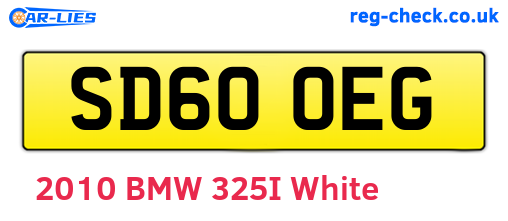 SD60OEG are the vehicle registration plates.