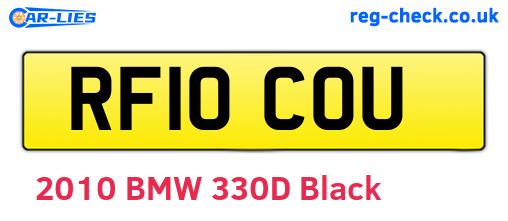 RF10COU are the vehicle registration plates.