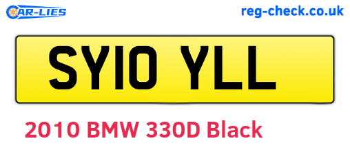 SY10YLL are the vehicle registration plates.