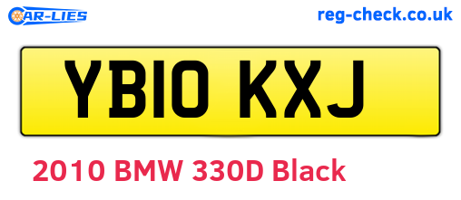 YB10KXJ are the vehicle registration plates.