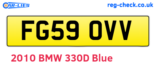 FG59OVV are the vehicle registration plates.
