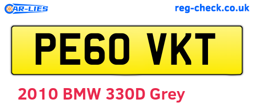 PE60VKT are the vehicle registration plates.