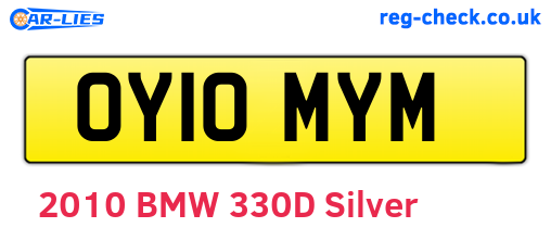 OY10MYM are the vehicle registration plates.