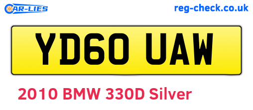 YD60UAW are the vehicle registration plates.
