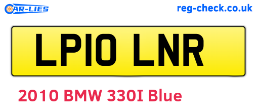 LP10LNR are the vehicle registration plates.
