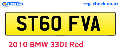 ST60FVA are the vehicle registration plates.