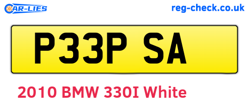 P33PSA are the vehicle registration plates.