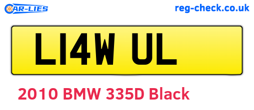 L14WUL are the vehicle registration plates.