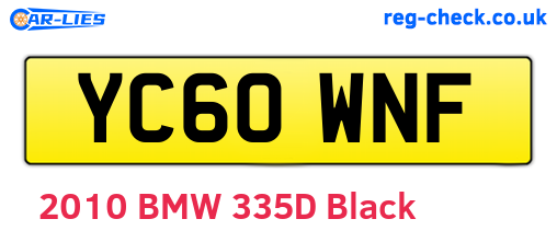 YC60WNF are the vehicle registration plates.