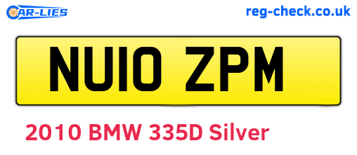 NU10ZPM are the vehicle registration plates.