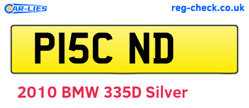 P15CND are the vehicle registration plates.