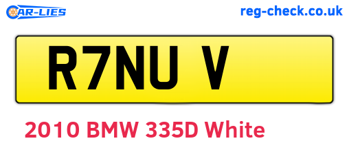 R7NUV are the vehicle registration plates.