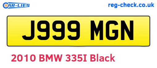 J999MGN are the vehicle registration plates.