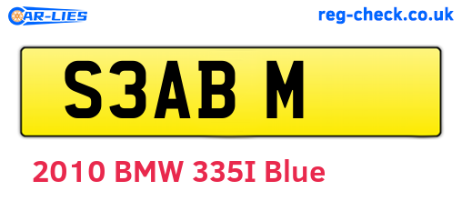 S3ABM are the vehicle registration plates.