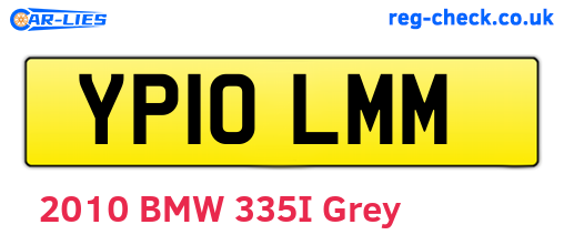 YP10LMM are the vehicle registration plates.