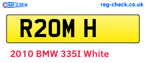R2OMH are the vehicle registration plates.
