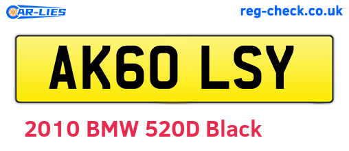 AK60LSY are the vehicle registration plates.