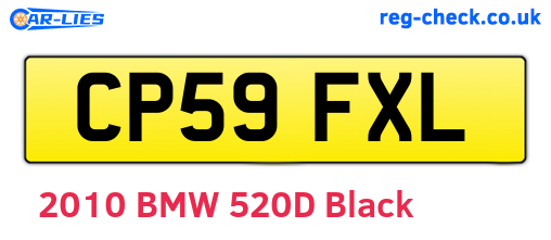 CP59FXL are the vehicle registration plates.