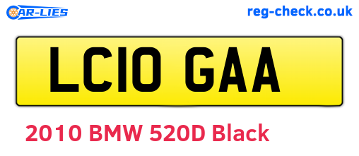 LC10GAA are the vehicle registration plates.