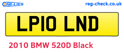 LP10LND are the vehicle registration plates.