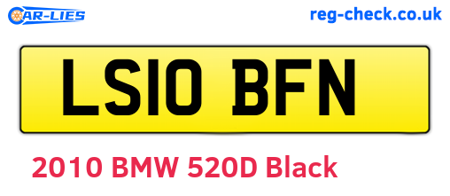 LS10BFN are the vehicle registration plates.