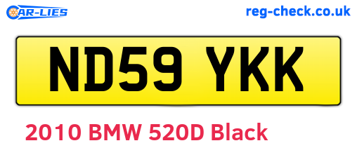 ND59YKK are the vehicle registration plates.