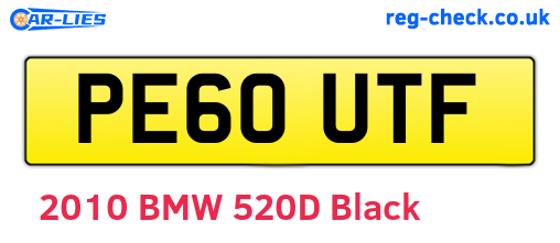 PE60UTF are the vehicle registration plates.