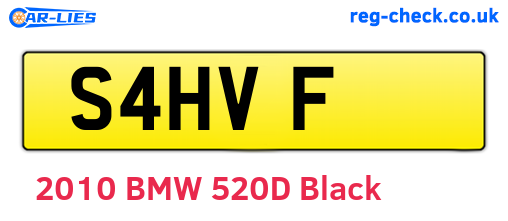 S4HVF are the vehicle registration plates.