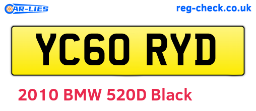 YC60RYD are the vehicle registration plates.