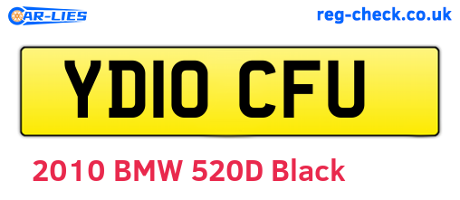 YD10CFU are the vehicle registration plates.