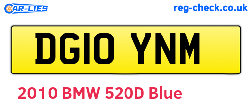 DG10YNM are the vehicle registration plates.