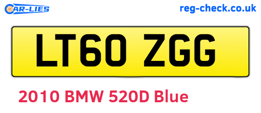 LT60ZGG are the vehicle registration plates.