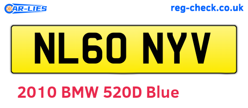 NL60NYV are the vehicle registration plates.