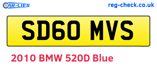 SD60MVS are the vehicle registration plates.