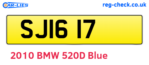 SJ1617 are the vehicle registration plates.