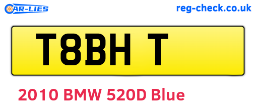 T8BHT are the vehicle registration plates.
