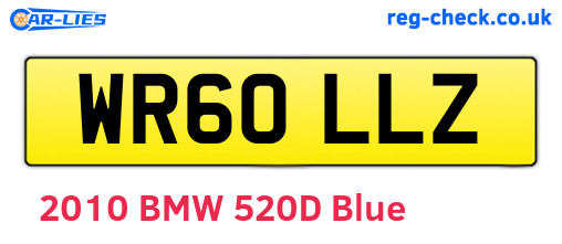 WR60LLZ are the vehicle registration plates.