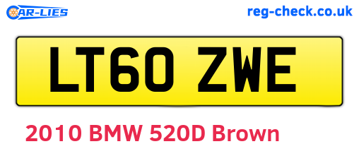 LT60ZWE are the vehicle registration plates.