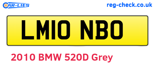 LM10NBO are the vehicle registration plates.