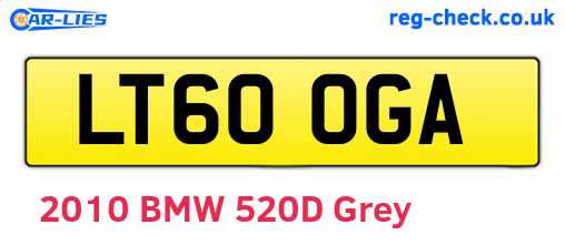 LT60OGA are the vehicle registration plates.