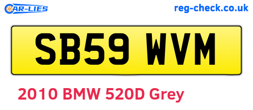 SB59WVM are the vehicle registration plates.