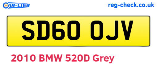 SD60OJV are the vehicle registration plates.