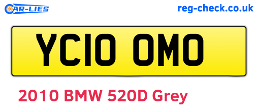 YC10OMO are the vehicle registration plates.
