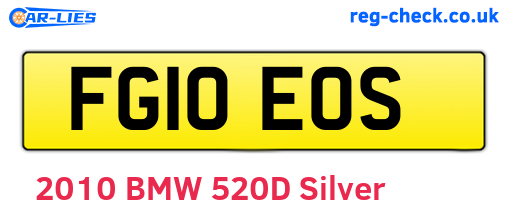 FG10EOS are the vehicle registration plates.