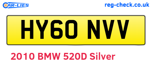 HY60NVV are the vehicle registration plates.